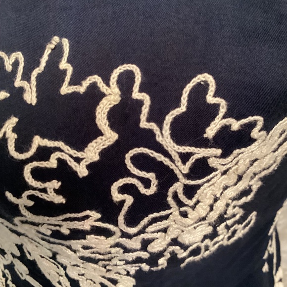 J. Crew Mirabel Garden Lawn Navy Cotton Embroidered Drss - Picture 4 of 10